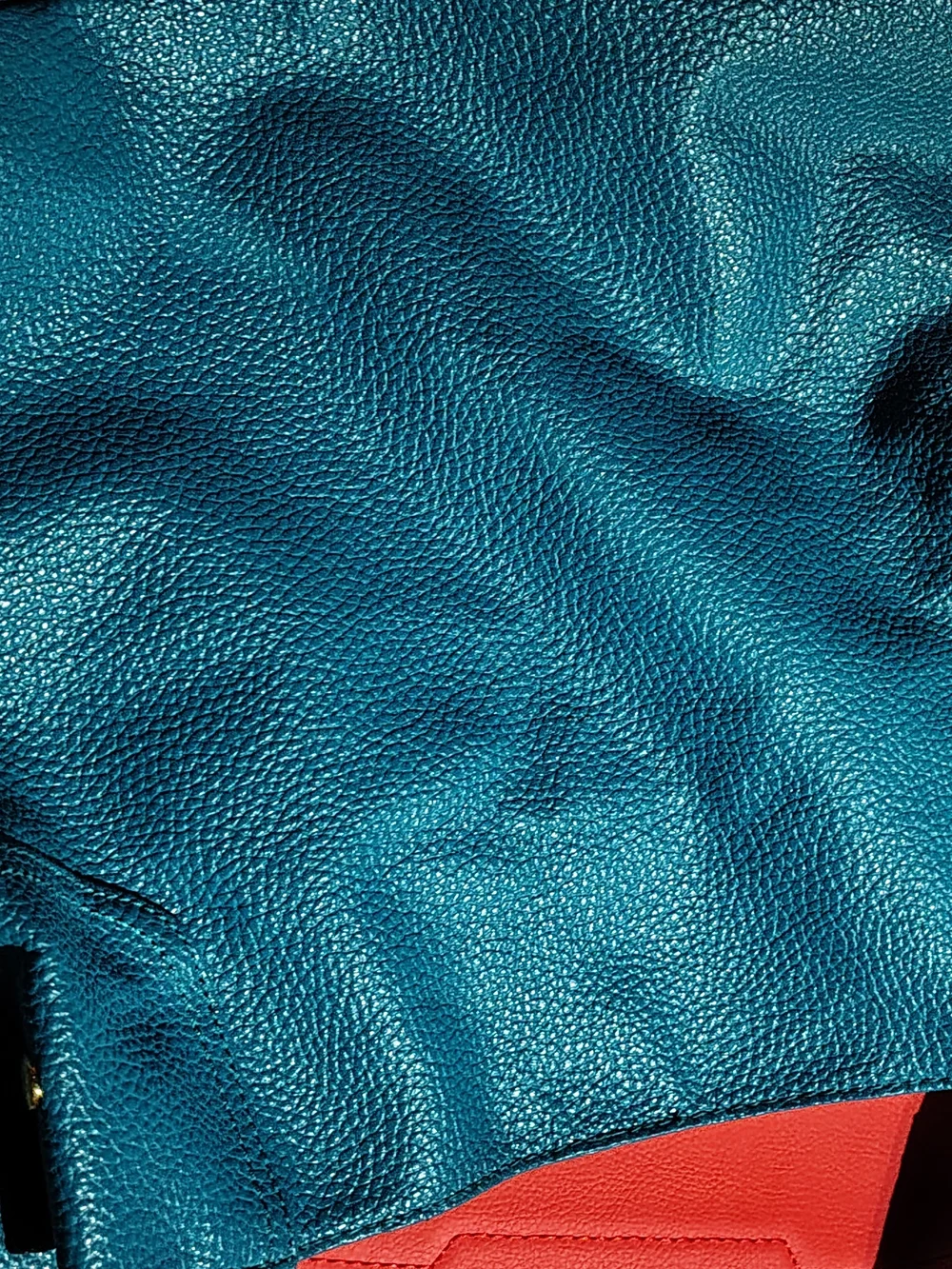 Textured Teal Leather Aldo Handbag or Leather Panel